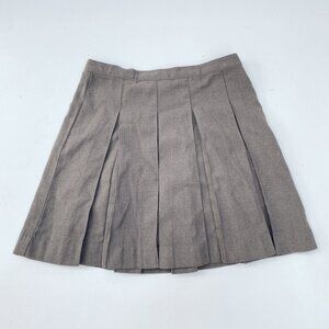 Grey Pleated Miniskirt - Lands End